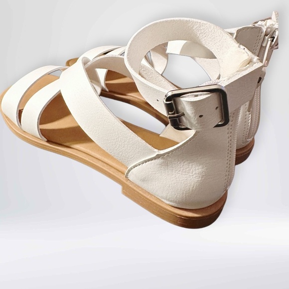 NEW Fitory Women’s Open Toe Gladiator Sandals White Size 7 - Picture 8 of 16